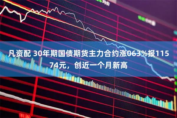 凡资配 30年期国债期货主力合约涨063%报11574元，创近一个月新高